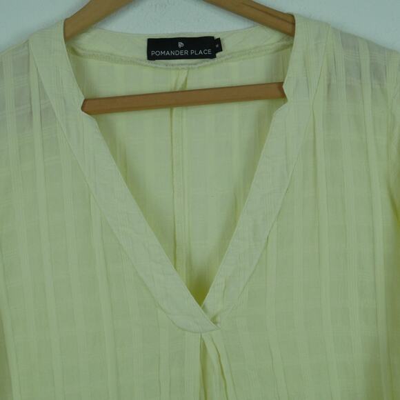 Pomander Place Medium Kaftan Carolina Maxi Dress Butter Yellow Cotton Resort - Picture 3 of 11